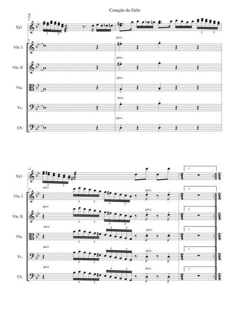 Corao De Gelo Concertino Para Xylophone And String Quintet Page 2