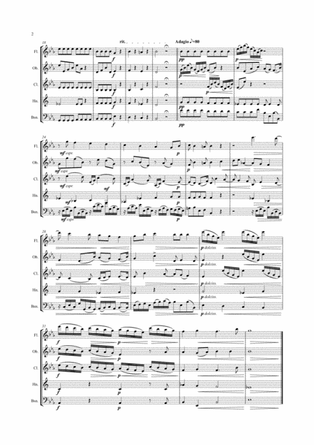 Corelli Concerto Grosso Op 6 No 8 Christmas Concerto Mvt Iii Adagio Allegro Adagio Wind Quintet Page 2