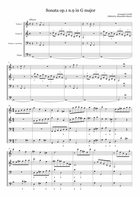 Corelli Sonata Op 1 N 9 In G Major Page 2