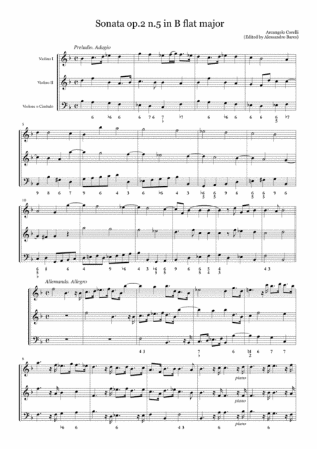 Corelli Sonata Op 2 N 5 In B Flat Major Page 2