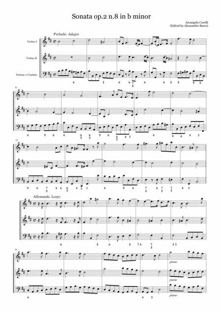 Corelli Sonata Op 2 N 8 In B Minor Page 2