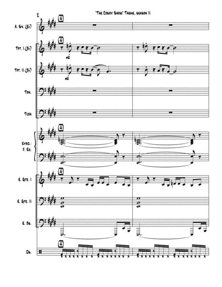 Cosby Show Theme Season 2 Full Score Set Of Parts Page 2