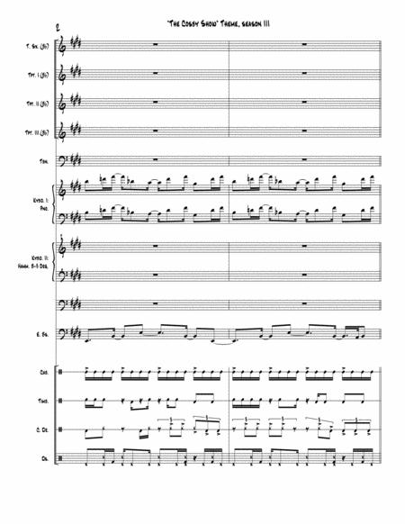 Cosby Show Theme Season 3 Full Score Set Of Parts Page 2