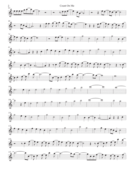 Count On Me Easy Key Of C Flute Page 2