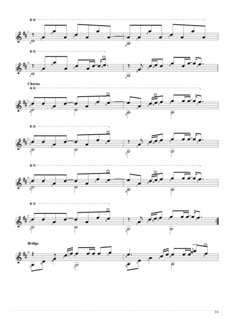 Count On You Big Time Rush Solo Guitar Score Page 2