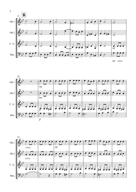 Coventry Carol For Double Reed Quartet Page 2