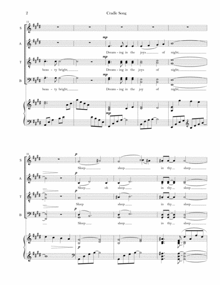 Cradle Song Satb Piano Page 2