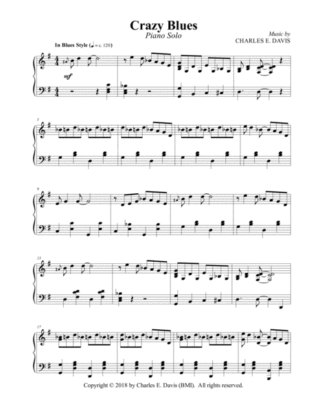 Crazy Blues Piano Solo Page 2