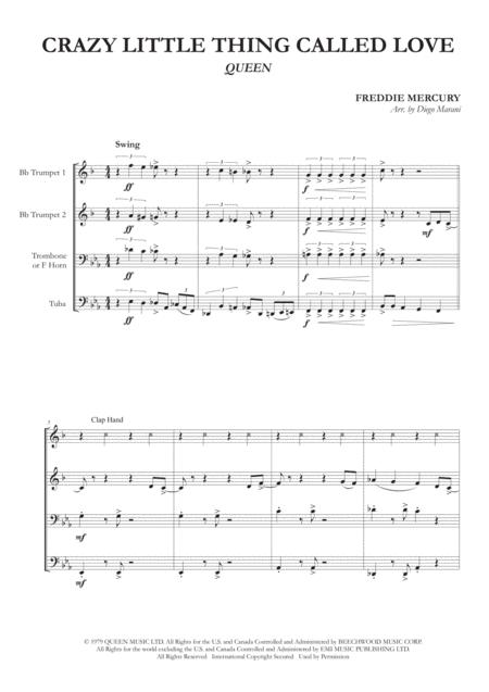 Crazy Little Thing Called Love For Brass Quartet Page 2