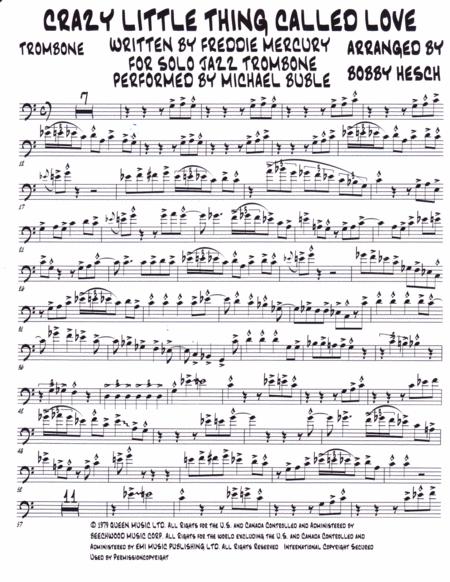 Crazy Little Thing Called Love For Solo Jazz Trombone Page 2