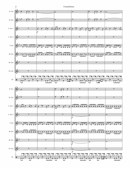 Creaturehouse Saxophone Choir Page 2