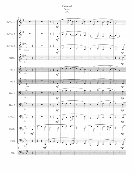 Crimond The Lord Is My Shepherd For Brass Ensemble Page 2