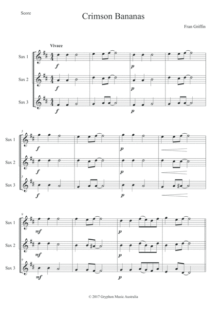 Crimson Bananas For Saxophone Trio Page 2