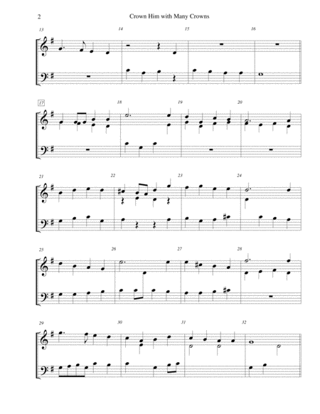 Crown Him With Many Crowns 2 Octave Handbell Choir Page 2