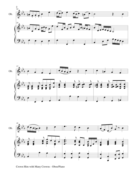 Crown Him With Many Crowns Duet Oboe And Piano Score And Parts Page 2