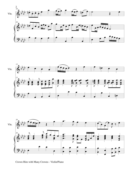 Crown Him With Many Crowns Duet Violin And Piano Score And Parts Page 2