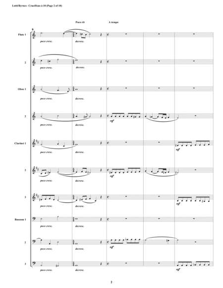 Crucifixus A 10 By Antonio Lotti Woodwind Choir Page 2