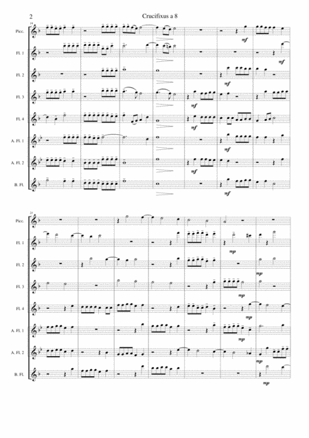 Crucifixus A 8 For Flute Choir Page 2