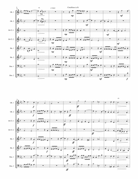 Crucifixus A 8 For Wind Octet Or Wind Choir 2 Oboes 2 Clarinets 2 Horns And 2 Bassoons Page 2