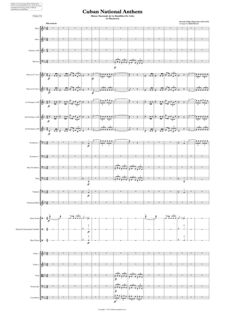 Cuban National Anthem For Symphony Orchestra Keith Terrett Olympic Anthem Series Page 2