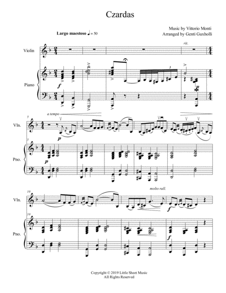 Czardas Violin And Piano Page 2