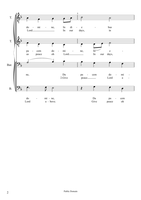 Da Pacem Domine Give Us Peace Oh Lord Page 2