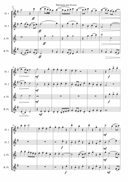 Dal Lecto Me Levava For Flute Quartet Page 2