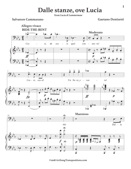 Dalle Stanze Ove Lucia E Flat Major Page 2