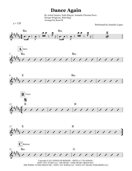 Dance Again Lead Sheet Performed By Jennifer Lopez Ft Pitbull Page 2