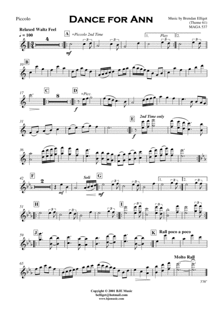 Dance For Ann Orchestra Score And Parts Pdf Page 2