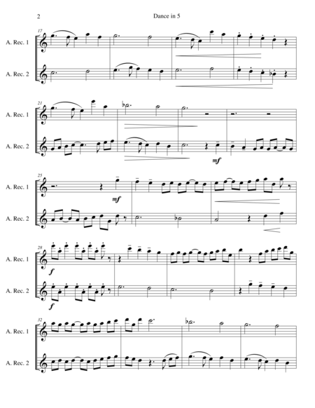 Dance In 5 For 2 Alto Recorders Page 2
