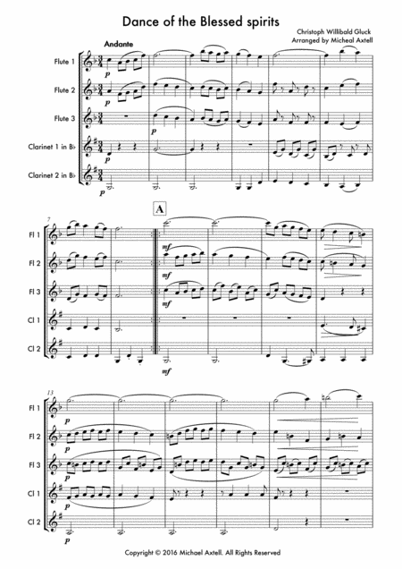 Dance Of The Blessed Sprits Christoph Willibald Gluck Page 2