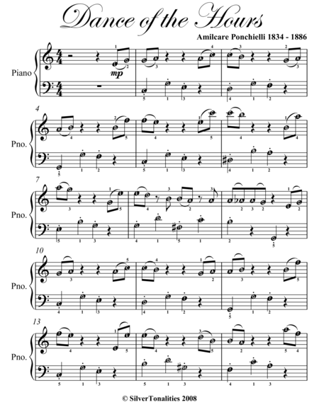 Dance Of The Hours Easy Piano Sheet Music Page 2