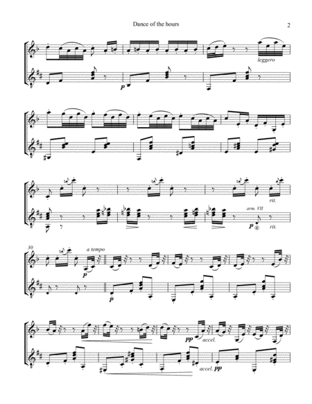Dance Of The Hours For Clarinet In Bb And Guitar Page 2