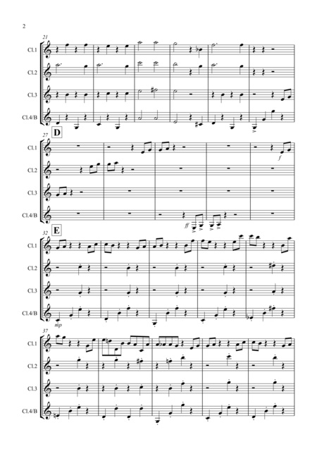 Dance Of The Hours For Clarinet Quartet Page 2
