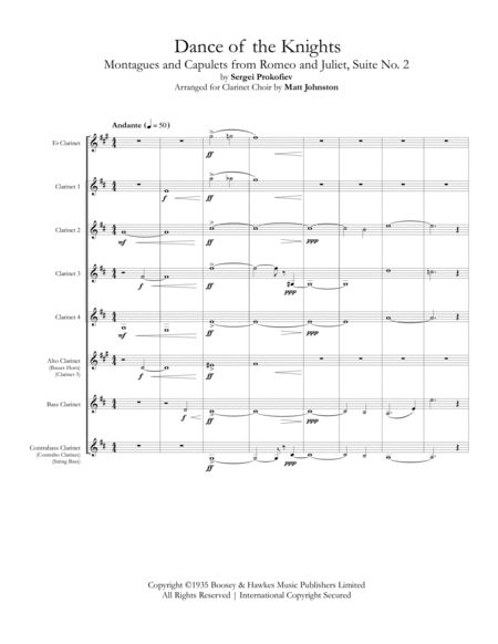 Dance Of The Knights Montagues And Capulets For Clarinet Choir Page 2