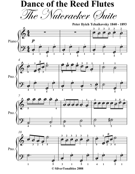 Dance Of The Reed Flutes Nutcracker Suite Easy Piano Sheet Music Page 2
