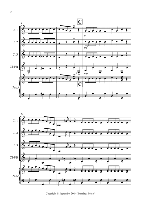 Dance Of The Reed Pipes Fantasia From Nutcracker For Clarinet Quartet Page 2