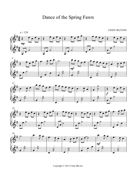 Dance Of The Spring Fawn An Original Solo For Double Strung Harp Page 2