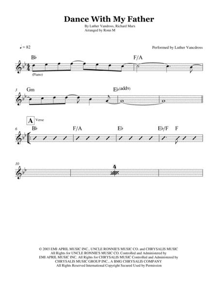 Dance With My Father Lead Sheet Performed By Luther Vandross Page 2