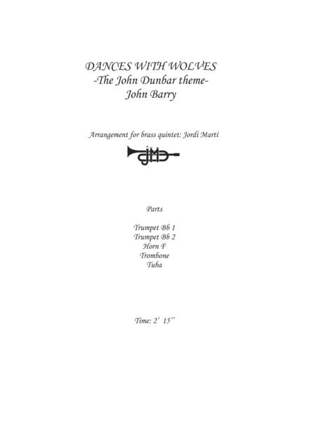 Dances With Wolves The John Dunbar Theme Brass Quintet Page 2