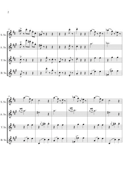 Dancing Stars Waltz For Saxophone Quartet Page 2
