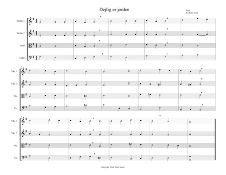 Danish Christmas Carols For String Quartet Arranged By Peter Vind Page 2