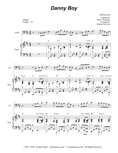 Danny Boy For Cello Solo And Piano Page 2