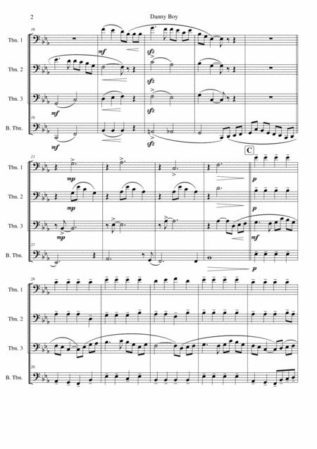 Danny Boy For Trombone Quartet Page 2