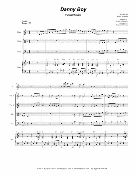 Danny Boy Funeral Version For String Quartet Page 2