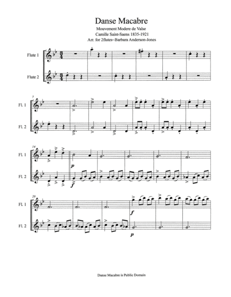 Danse Macabre Flute Duet Page 2