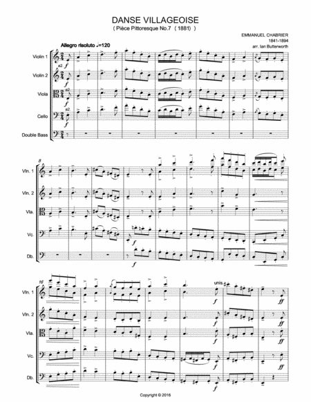 Danse Villageoise For String Orchestra Page 2