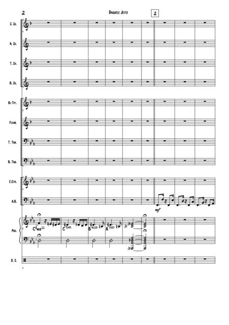 Daquele Jeito Score Soprano Sax Alto Sax Tenor Sax Baritone Sax Trumpet Flugelhorn Tenor Trombone Bass Trombone Electric Guitar Acoustic Bass Piano Dr Page 2