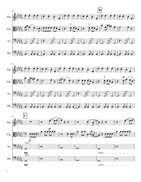 Dark Horse For String Quartet Page 2